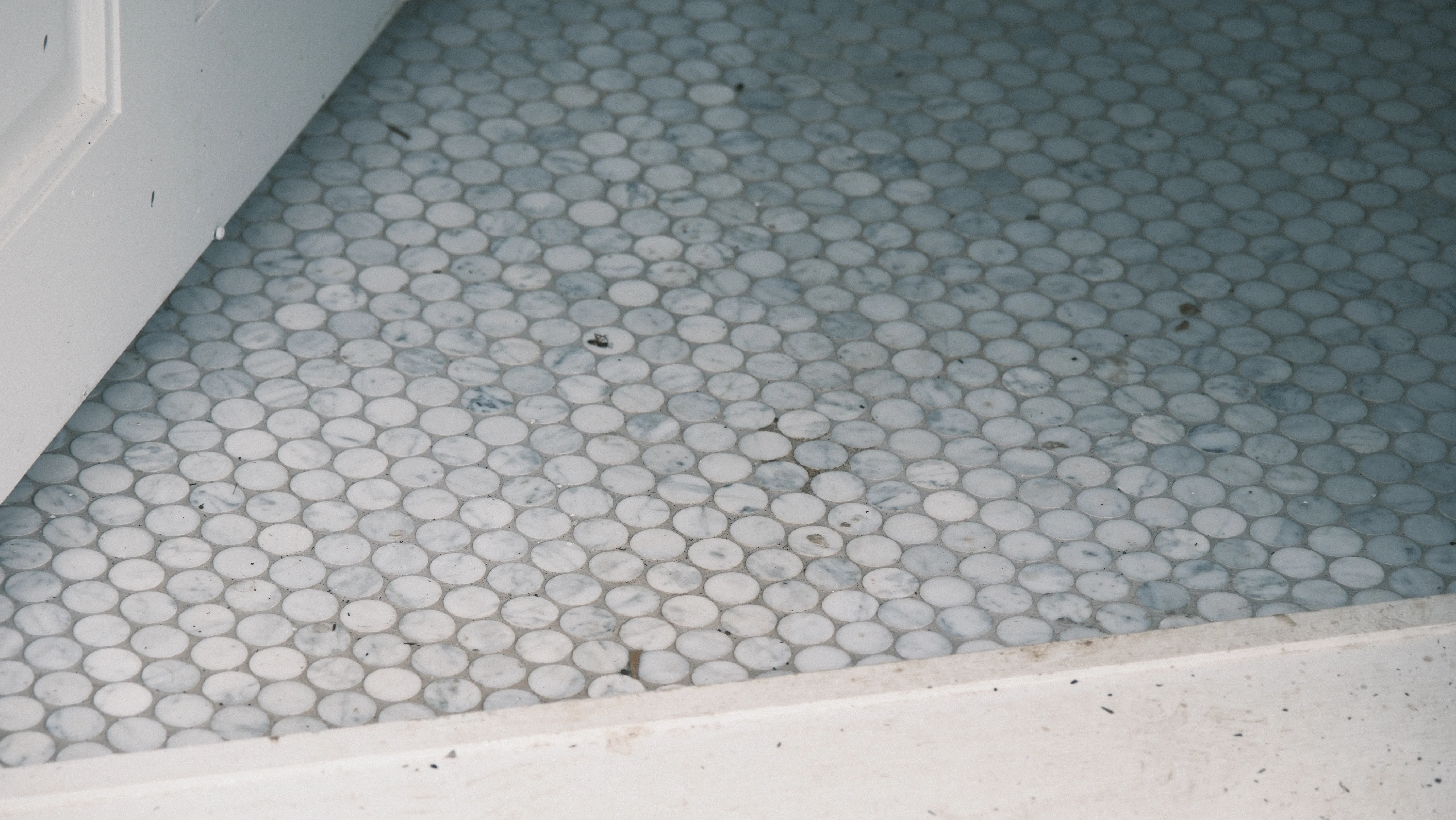 Mosaic floor tiles
